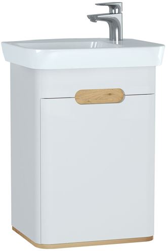 VITRA SENTO skříňka s umyvadlem 50x37,5x68,5 cm, 1 dvířka, panty vpravo, s osvětlením, white mat 60777 Obrázek - Hlavní obrázek