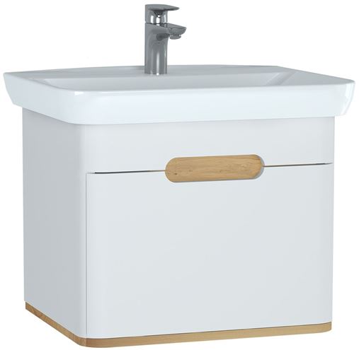 VITRA SENTO skříňka s umyvadlem 63x48,5x52 cm, 1 zásuvka, s osvětlením, white mat 60812 Obrázek - Hlavní obrázek