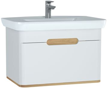 VITRA SENTO skříňka s umyvadlem 78x48,5x52 cm, 1 zásuvka, s osvětlením, white mat