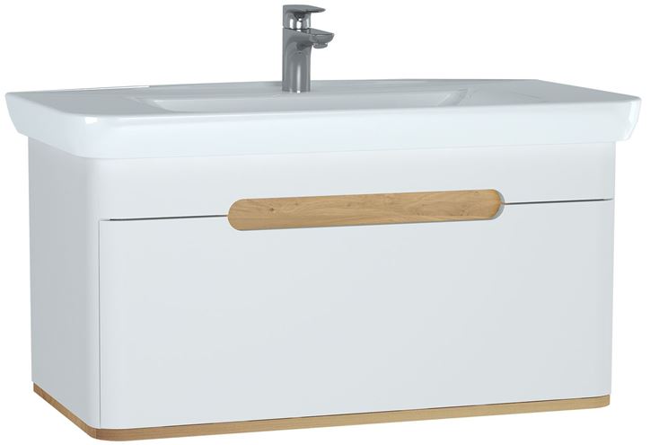 VITRA SENTO skříňka s umyvadlem 98x48,5x52 cm, 1 zásuvka, s osvětlením, white mat 60814 Obrázek - Hlavní obrázek