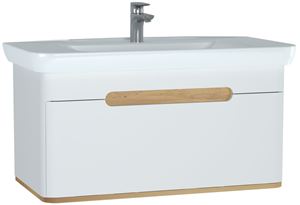 VITRA SENTO skříňka s umyvadlem 98x48,5x52 cm, 1 zásuvka, s osvětlením, white mat
