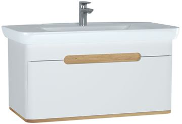 VITRA SENTO skříňka s umyvadlem 98x48,5x52 cm, 1 zásuvka, s osvětlením, white mat