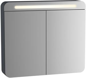 VITRA SENTO zrcadlová skříňka 80x70x15 cm, osvětlení, s vypínačem, matt anthracite