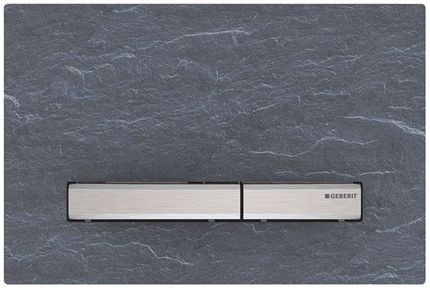 GEBERIT SIGMA 50 ovládací tlačítko pro dvě splachování, easy-to-clean, zinek/břidlice, chrom/břidlice Mustang 115.788.JM.2 Obrázek - Hlavní obrázek