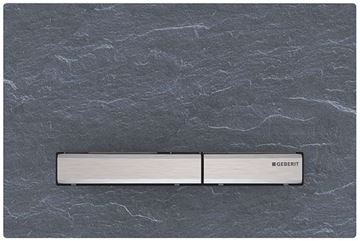 GEBERIT SIGMA 50 ovládací tlačítko pro dvě splachování, easy-to-clean, zinek/břidlice, chrom/břidlice Mustang