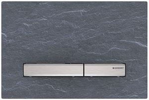 GEBERIT SIGMA 50 ovládací tlačítko pro dvě splachování, easy-to-clean, zinek/břidlice, chrom/břidlice Mustang