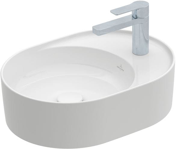 VILLEROY & BOCH COLLARO umyvadlo na desku 51 cm, s otvorem pro baterii, bez přepadu, CeramicPlus, alpská bílá 4A1551R1 Obrázek - fotka