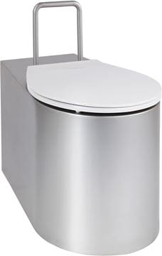 AZP BRNO bezbariérové stacionární WC, se sedátkem, spodní odpad, nerez