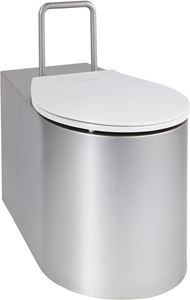 AZP BRNO bezbariérové stacionární WC, se sedátkem, spodní odpad, nerez