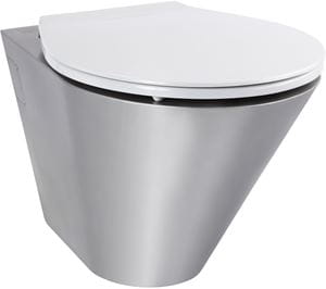 AZP BRNO závěsné WC, se sedátkem, nerez