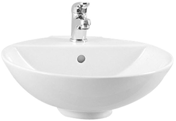 VITRA GEO umyvadlo na desku 45,5 cm, s otvorem pro baterii a přepadem 6166B003-0001 Obrázek - Hlavní obrázek