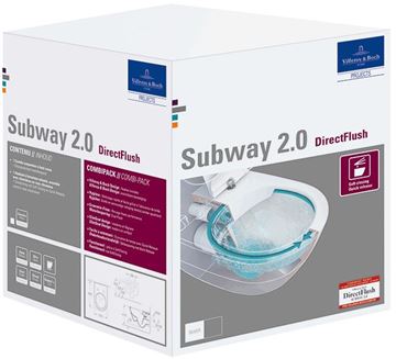 VILLEROY & BOCH SUBWAY 2.0 závěsné WC, se SoftClosing sedátkem, DirectFlush splachování, alpská bílá 5614R201 Obrázek - fotka