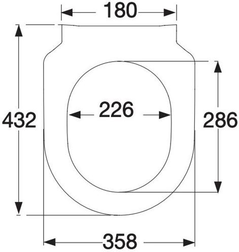VILLEROY & BOCH SUBWAY 2.0 WC sedátko Slim, SoftClosing, alpská bílá 9M78S101 Technický nákres
