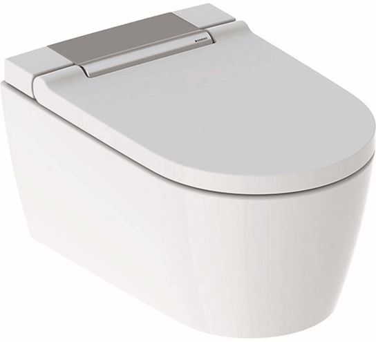 GEBERIT AQUACLEAN SELA závěsné WC s bidetovým sedátkem, SoftOpening, TurboFlush, KeraTect, bílá/chrom 146.222.21.1 Obrázek - Hlavní obrázek
