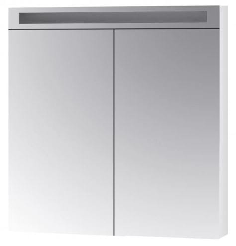 DŘEVOJAS MAX GA2O 80 zrcadlová skříňka 80x82x13,8 cm, osvětlení, lamino, lesklá bílá 69141 Obrázek - Hlavní obrázek