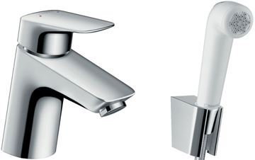 HANSGROHE LOGIS umyvadlová stojánková baterie s bidetovou sprškou, EcoSmart, chrom