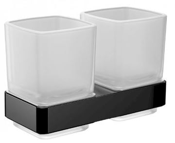 EMCO CONCEPT BLACK nástěnné pohárky, sklo, černá
