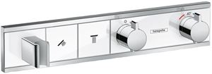 HANSGROHE RAINSELECT podomítková termostatická baterie, pro 2 spotřebiče, s držákem hadice, bílá/chrom