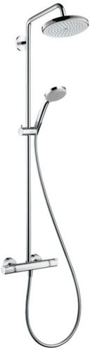 HANSGROHE CROMA SHOWERPIPE 220 sprchový set s termostatickou baterií, horní sprcha, ruční sprcha se 4 proudy, tyč, hadice, chrom 27185000 Obrázek - Hlavní obrázek