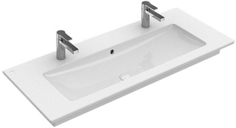 VILLEROY & BOCH VERITY LINE umyvadlo 120 cm, se 2 otvory pro baterie a přepadem, alpská bílá 4A12CK01 Obrázek - fotka