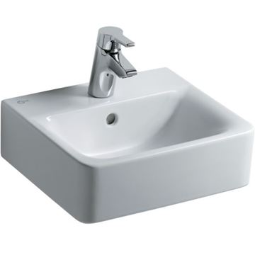 IDEAL STANDARD CONNECT CUBE umývátko 40 cm, s otvorem pro baterii a přepadem, Ideal Plus