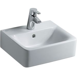 IDEAL STANDARD CONNECT CUBE umývátko 40 cm, s otvorem pro baterii a přepadem, Ideal Plus