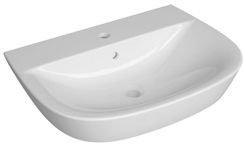 CONCEPT 100 umyvadlo 65 cm, s otvorem pro baterii a přepadem, VitrA Clean, alpská bílá 7279L003-1425 Obrázek - Hlavní obrázek