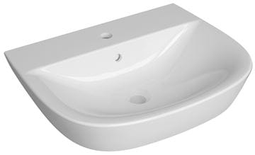 CONCEPT 100 umyvadlo 60 cm, s otvorem pro baterii a přepadem, VitrA Clean, alpská bílá
