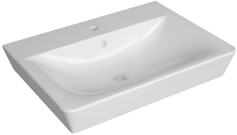 CONCEPT 100 umyvadlo 65 cm, s otvorem pro baterii a přepadem, alpská bílá 7283L003-1425 Obrázek - Hlavní obrázek
