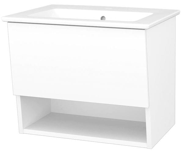 CONCEPT 400 skříňka pod umyvadlo 56x48,5x48 cm, 1 zásuvka, 1 police, Push-open, lesklá bílá C400.60.B Obrázek - Hlavní obrázek