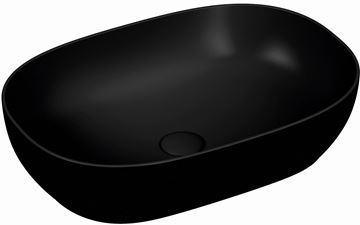 VITRA OUTLINE umyvadlová mísa 59 cm, bez přepadu, VitrAhygiene, matná černá