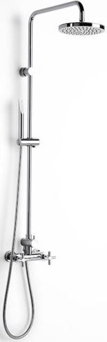 ROCA LOFT sprchový set s baterií, horní sprcha, ruční sprcha, tyč, hadice, chrom A5A9743C00 Obrázek - Hlavní obrázek