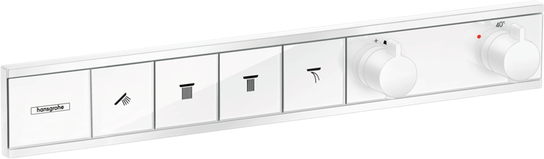 HANSGROHE RAINSELECT podomítková termostatická baterie, pro 4 spotřebiče, matná bílá 15382700 Obrázek - Hlavní obrázek