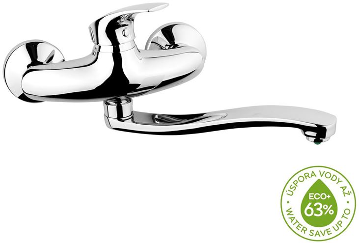 NOVASERVIS METALIA ECO+ umyvadlová nástěnná baterie, chrom 57070,0E Obrázek - fotka