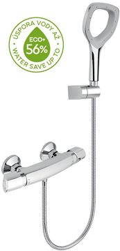 NOVASERVIS METALIA ECO+ sprchový set s termostatickou baterií, ruční sprcha, hadice, držák, chrom 57961,0E Obrázek - fotka