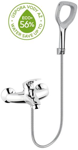 NOVASERVIS METALIA ECO+ vanová nástěnná baterie, s přepínačem, se sprchovou soupravou, chrom 57020,0E Obrázek - fotka
