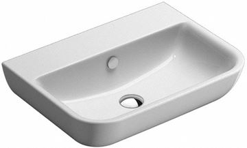 CONCEPT S umyvadlo 60 cm, bez otvoru pro baterii, s přepadem, Cataglaze
