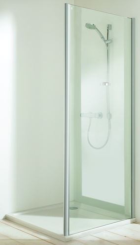 CONCEPT 70 boční stěna 100x190 cm, matná stříbrná/čiré sklo E20507.087.322 Obrázek - fotka