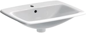 GEBERIT SELNOVA SQUARE umyvadlo 55 cm, s otvorem pro baterii a přepadem