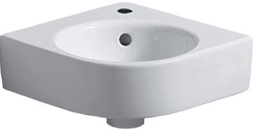 GEBERIT SELNOVA COMPACT umývátko rohové 69,5 cm, s otvorem pro baterii a přepadem