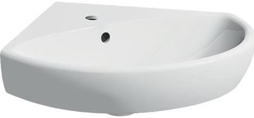 GEBERIT SELNOVA umývátko rohové 59 cm, s otvorem pro baterii a přepadem