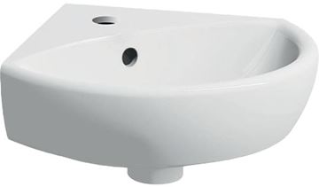 GEBERIT SELNOVA umývátko rohové 41,5 cm, s otvorem pro baterii a přepadem