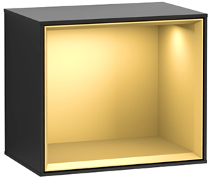 VILLEROY & BOCH FINION police, s osvětlením, nástěnná, gold/black matt lacquer