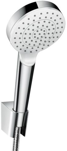 HANSGROHE CROMETTA 1JET sprchová souprava 3-dílná, ruční sprcha pr. 100 mm, hadice, držák, bílá/chrom 26690400 Obrázek - Hlavní obrázek