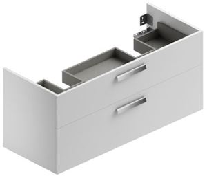 CONCEPT 200/300 skříňka pod dvojumyvadlo 121,5x48,4x55 cm, 2 zásuvky, lesklá bílá