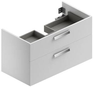CONCEPT 200/300 skříňka pod umyvadlo 96,5x48,4x55 cm, 2 zásuvky, lesklá bílá