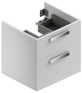 CONCEPT 200/300 skříňka pod umyvadlo 56,5x48,4x55 cm, 2 zásuvky, lesklá bílá