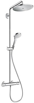 HANSGROHE CROMA SELECT S SHOWERPIPE 280 sprchový set s termostatickou baterií, horní sprcha, ruční sprcha se 3 proudy, tyč, hadice, chrom