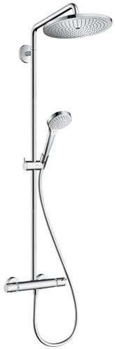 HANSGROHE CROMA SELECT S SHOWERPIPE 280 sprchový set s termostatickou baterií, horní sprcha, ruční sprcha se 3 proudy, tyč, hadice, chrom 26790000 Obrázek - Hlavní obrázek