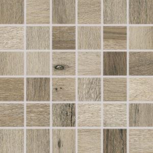 RAKO SALOON mozaika 30x30(5x5) cm, lepená na síti, mat, tmavě hnědá